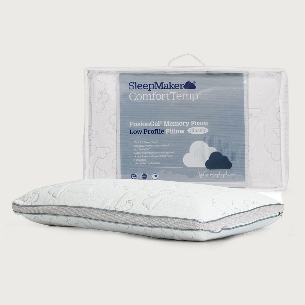 SleepMaker Fusion Gel Memory Foam Pillow - Low Profile image 1